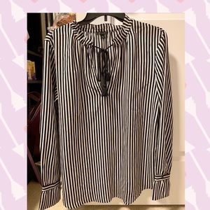Ann TAylor women stripe blouse